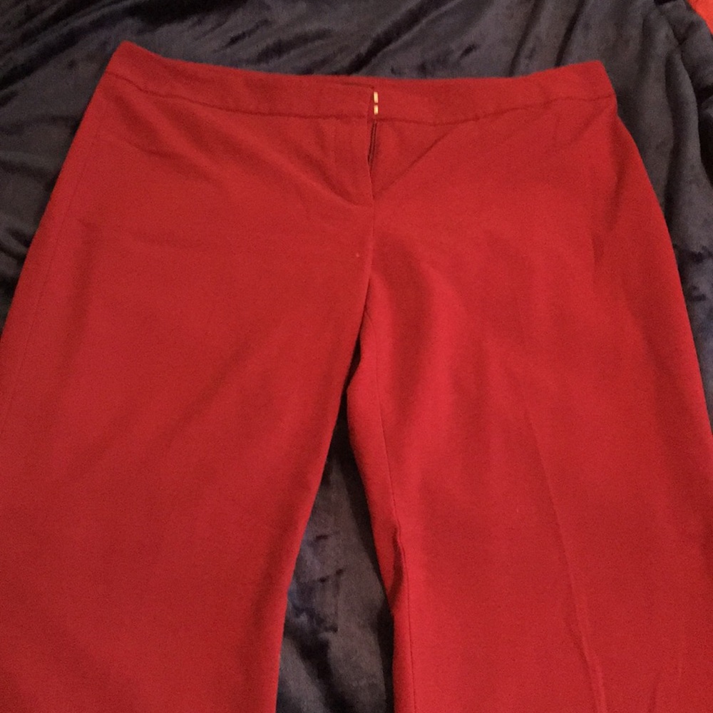 Women’s Red Nine West Wide Leg Dress Pants size 14